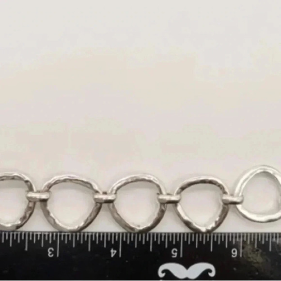 Designer Silpada Hammered Sterling Silver Toggle  Bracelet - Picture 8 of 10